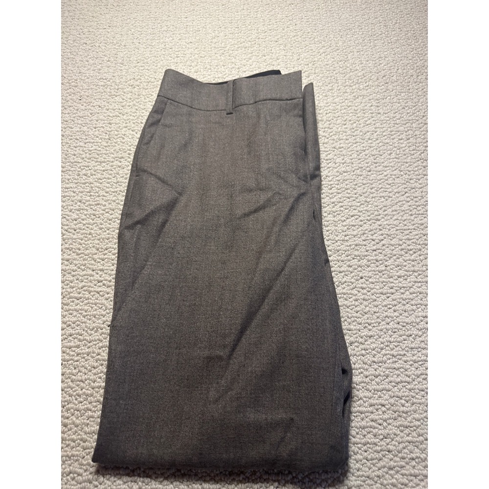Ann Taylor Grey Dress Pants Size 12 Straight Leg Trousers Business Workwear